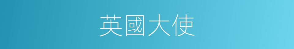 英國大使的同義詞