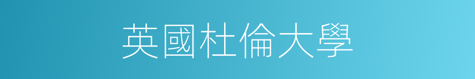 英國杜倫大學的同義詞