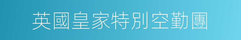英國皇家特別空勤團的同義詞