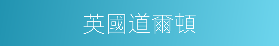 英國道爾頓的同義詞