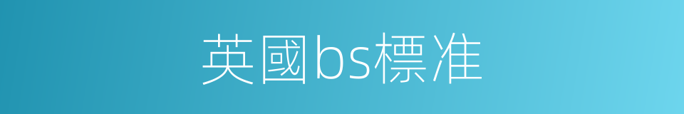 英國bs標准的同義詞