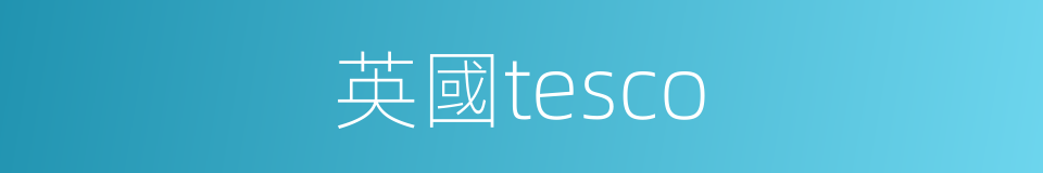 英國tesco的同義詞