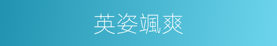 英姿颯爽的意思