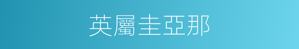 英屬圭亞那的同義詞