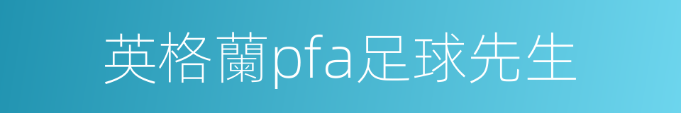 英格蘭pfa足球先生的同義詞