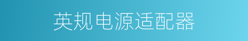 英规电源适配器的同义词