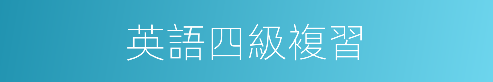 英語四級複習的同義詞