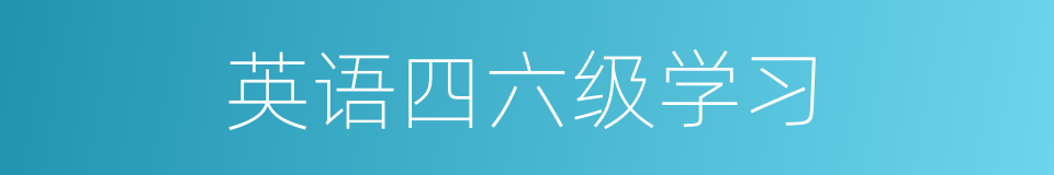 英语四六级学习的同义词