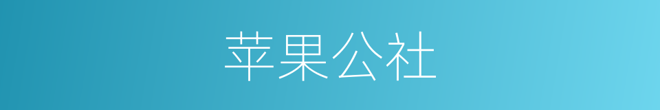 苹果公社的意思