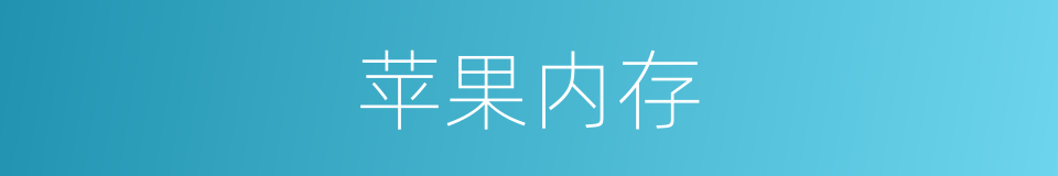 苹果内存的意思