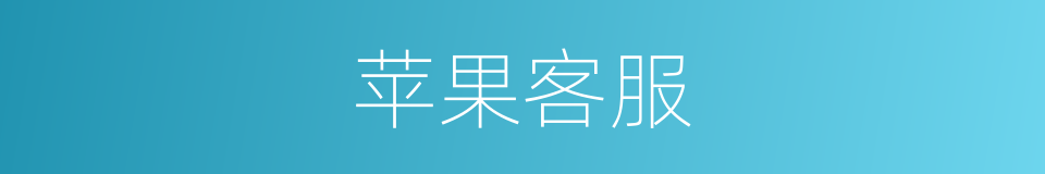 苹果客服的同义词