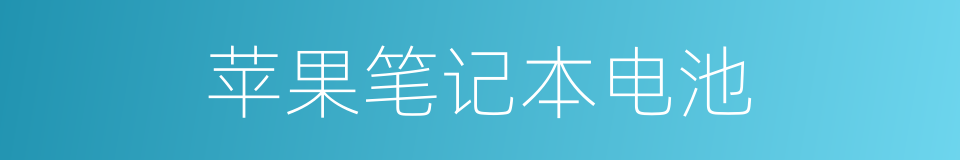 苹果笔记本电池的同义词