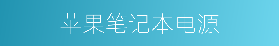 苹果笔记本电源的同义词