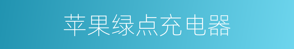 苹果绿点充电器的同义词