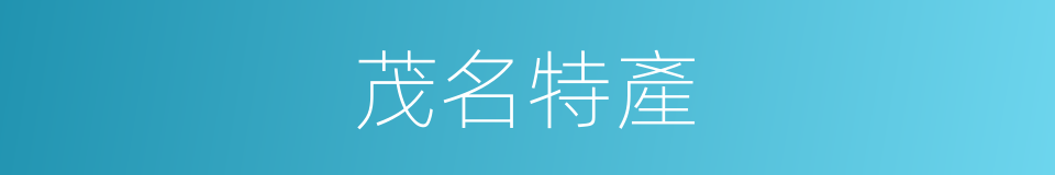 茂名特產的同義詞