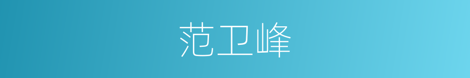 范卫峰的同义词