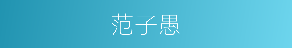 范子愚的同义词