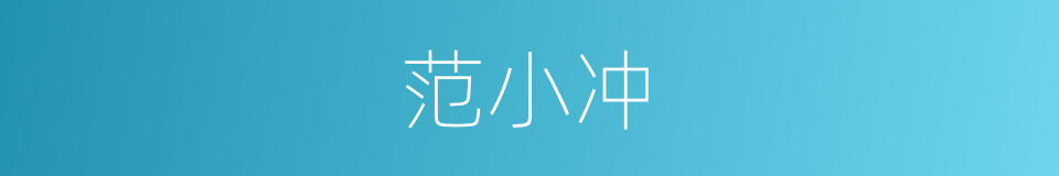 范小冲的同义词