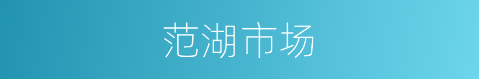 范湖市场的同义词