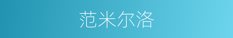 范米尔洛的同义词