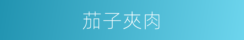 茄子夾肉的同義詞
