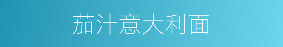 茄汁意大利面的同义词
