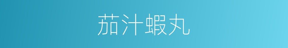 茄汁蝦丸的同義詞