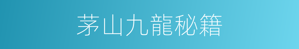 茅山九龍秘籍的同義詞