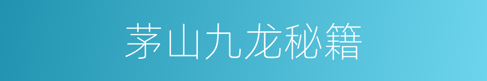 茅山九龙秘籍的同义词