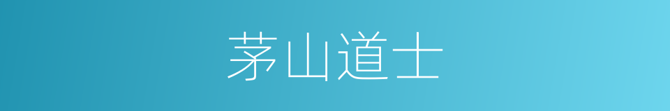茅山道士的同义词