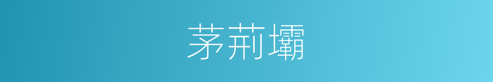 茅荊壩的同義詞