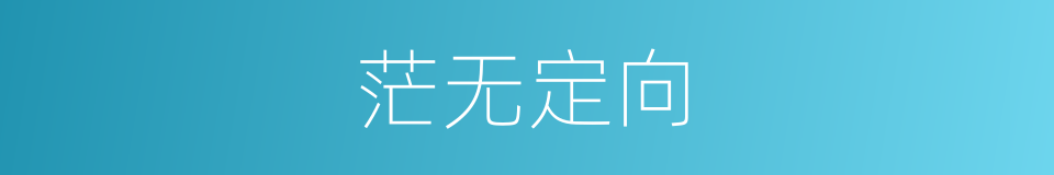 茫无定向的同义词