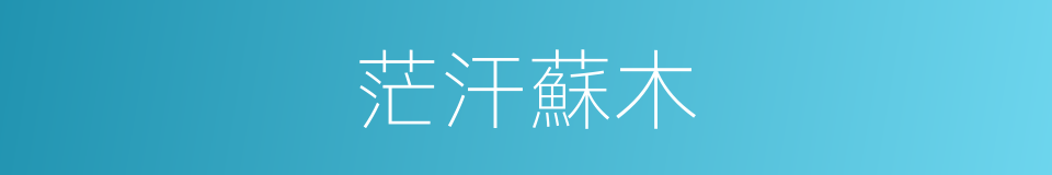茫汗蘇木的同義詞