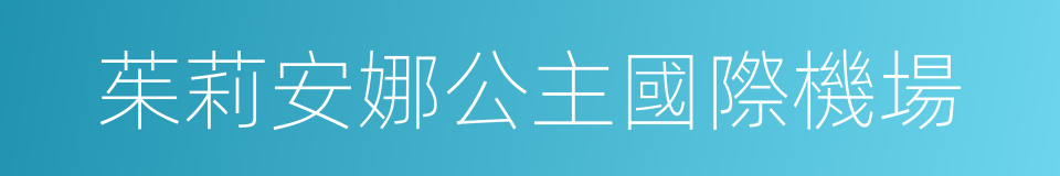 茱莉安娜公主國際機場的同義詞