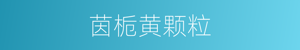 茵栀黄颗粒的同义词