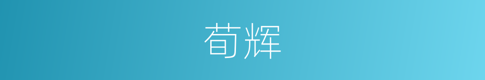 荀辉的同义词