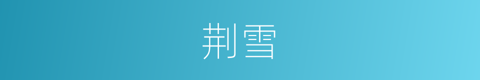 荆雪的同义词