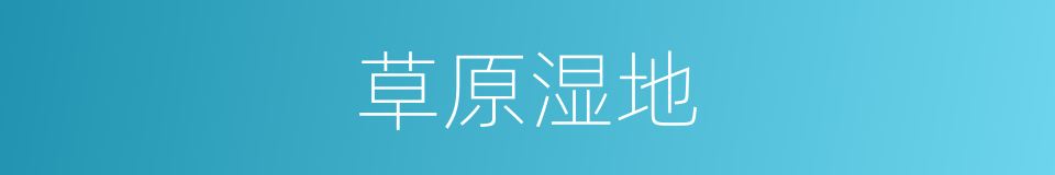 草原湿地的同义词