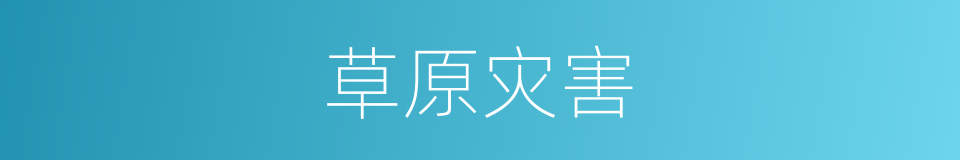 草原灾害的同义词