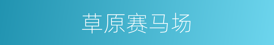 草原赛马场的同义词