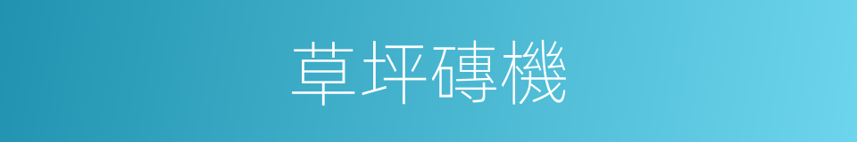 草坪磚機的同義詞
