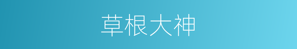草根大神的同义词