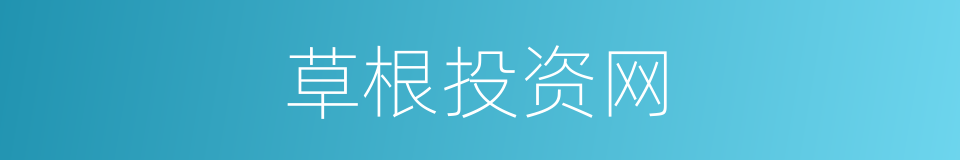 草根投资网的同义词