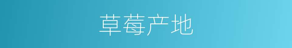 草莓产地的同义词