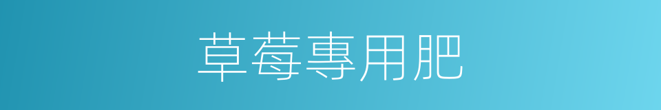 草莓專用肥的同義詞