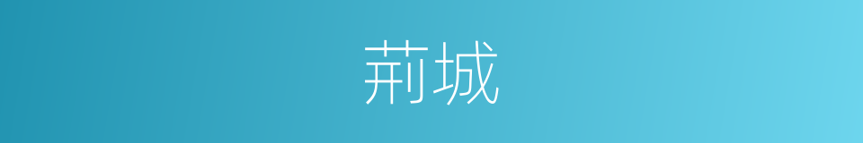 荊城的同義詞