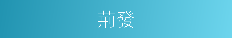 荊發的同義詞