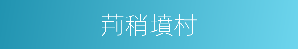 荊稍墳村的同義詞