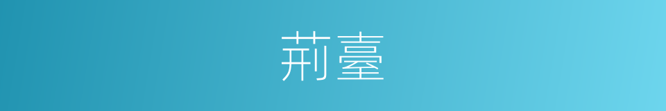 荊臺的同義詞