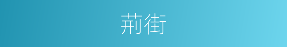 荊街的同義詞